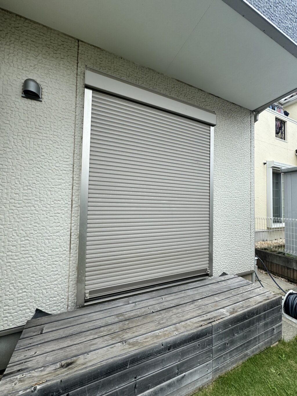 窓シャッター 鍵固定修理の修理事例