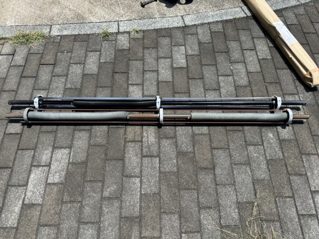 窓手動シャッターの吊り元外れ修正の修理事例