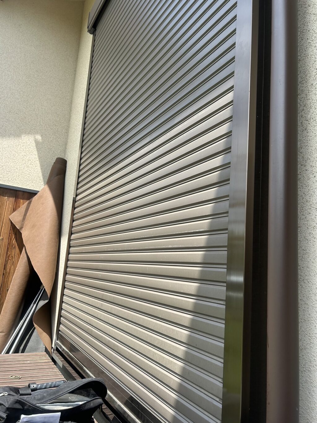 三和製電動シャッターを手動化へ改修の修理事例