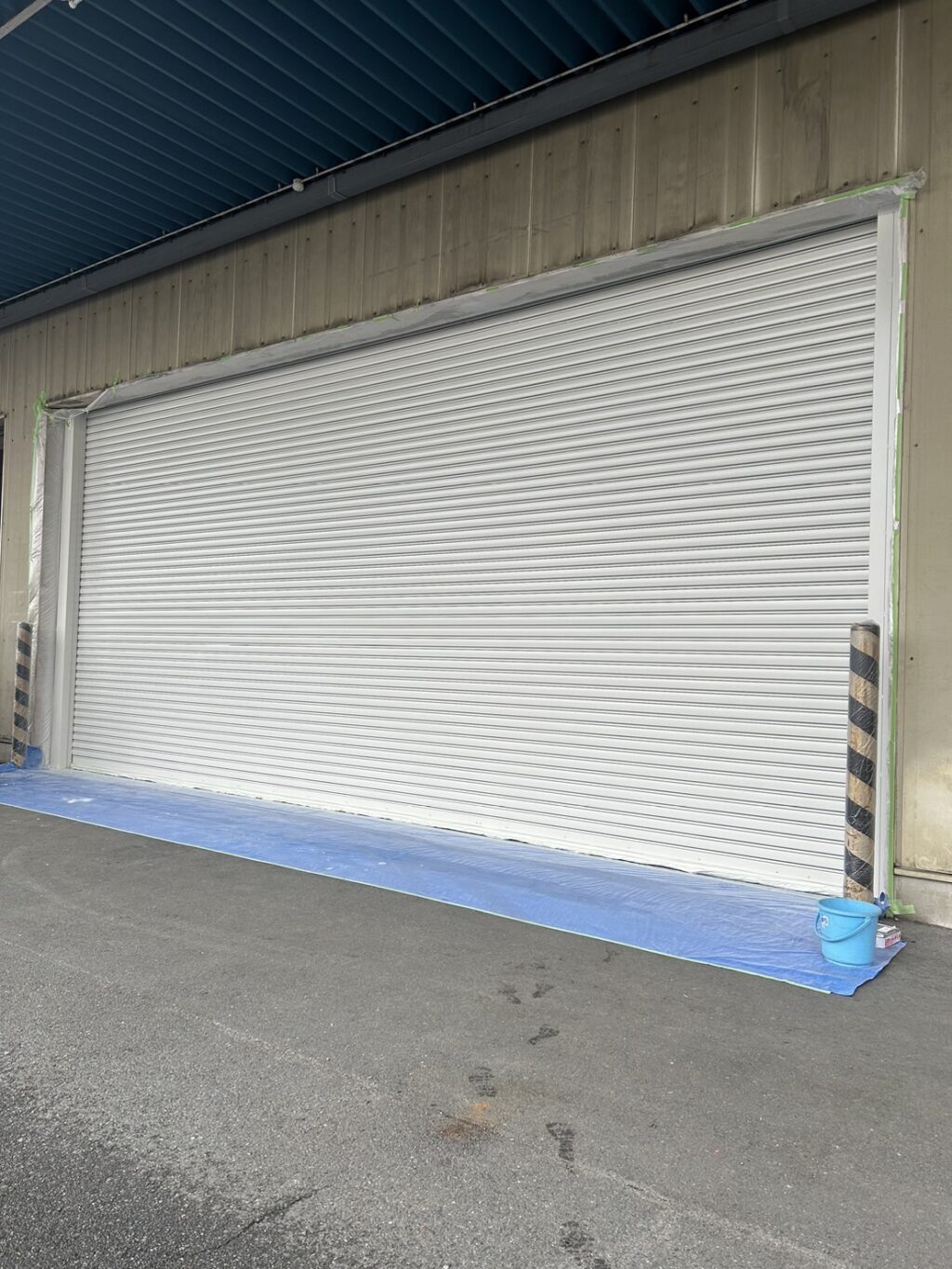 文化シャッター製工場電動シャッターの部分交換修理の修理事例