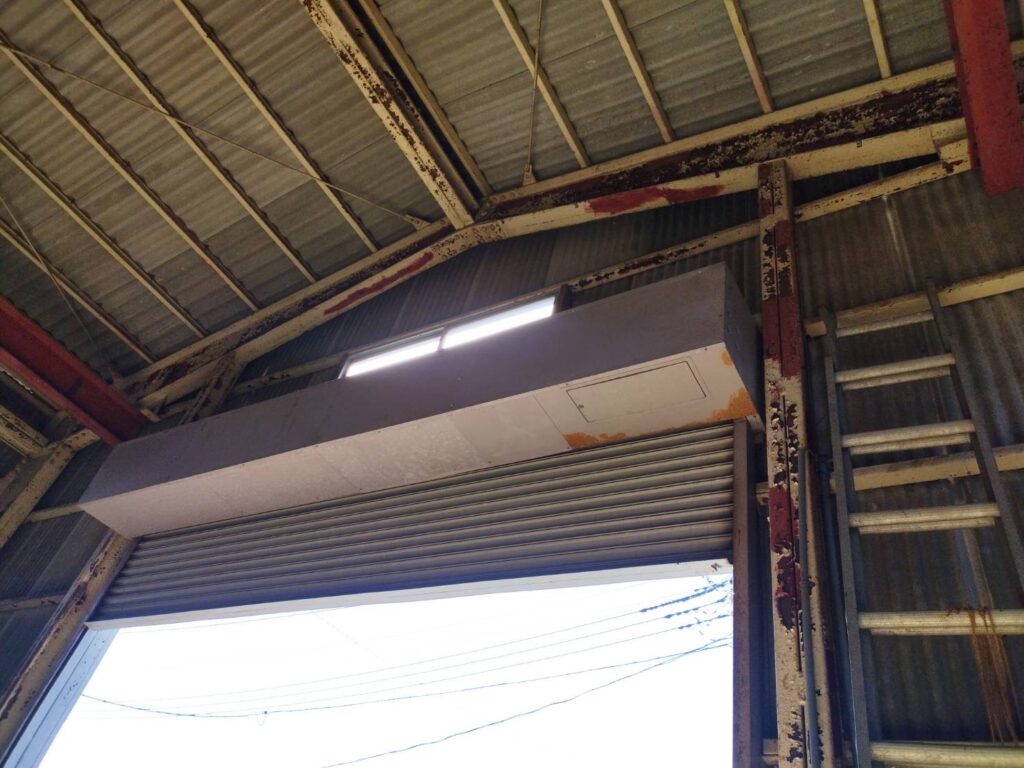 電動シャッターを手動式へ切り替え工事の修理事例