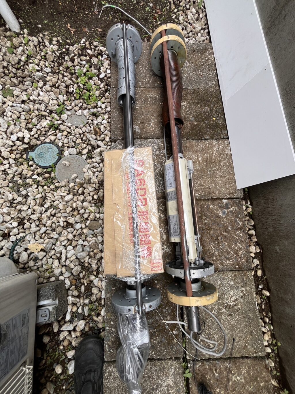 別置きモーター式電動シャッターのモーター・チェーン交換の修理事例